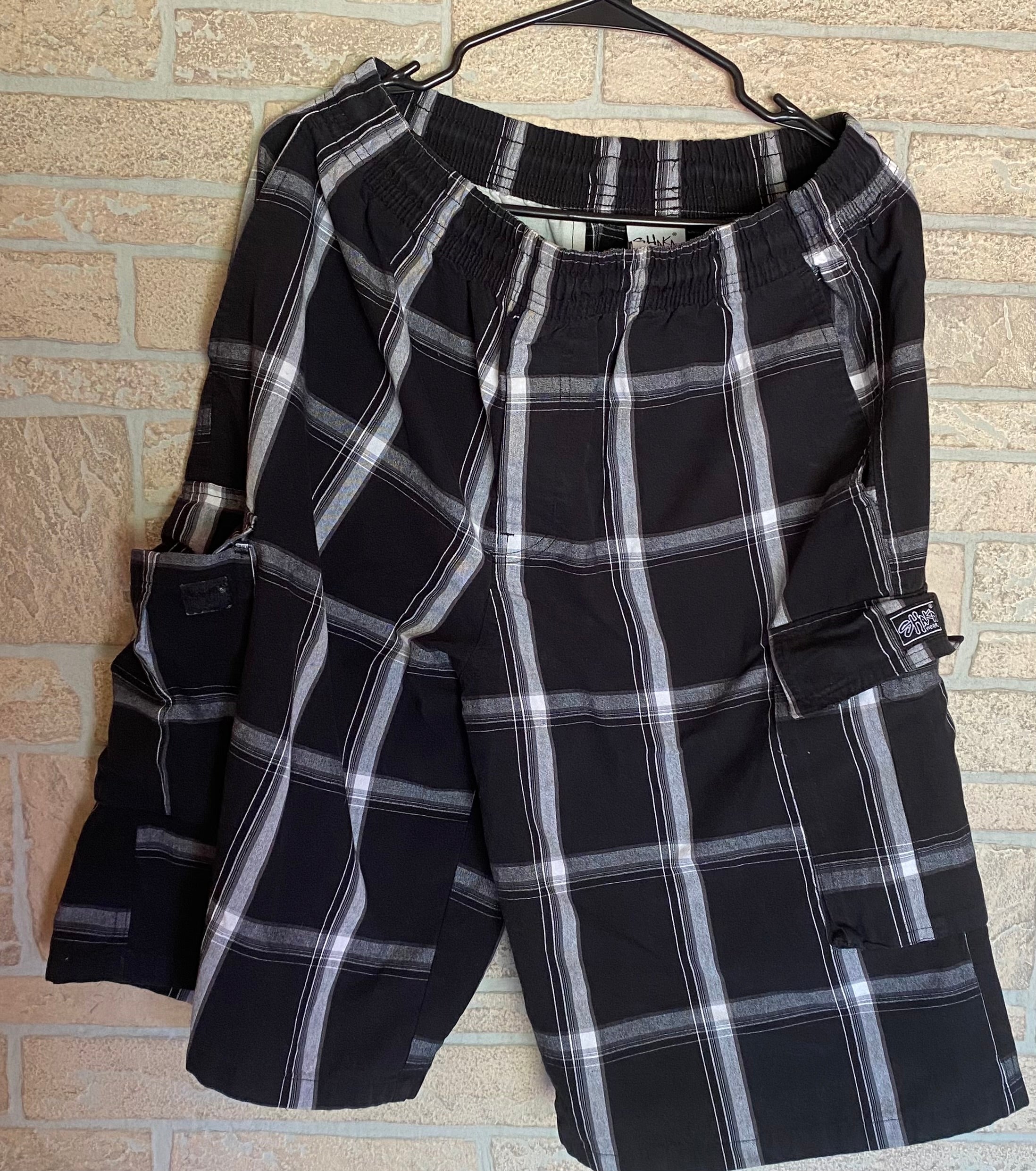 SHAKA WEAR Plaid Cargo Shorts