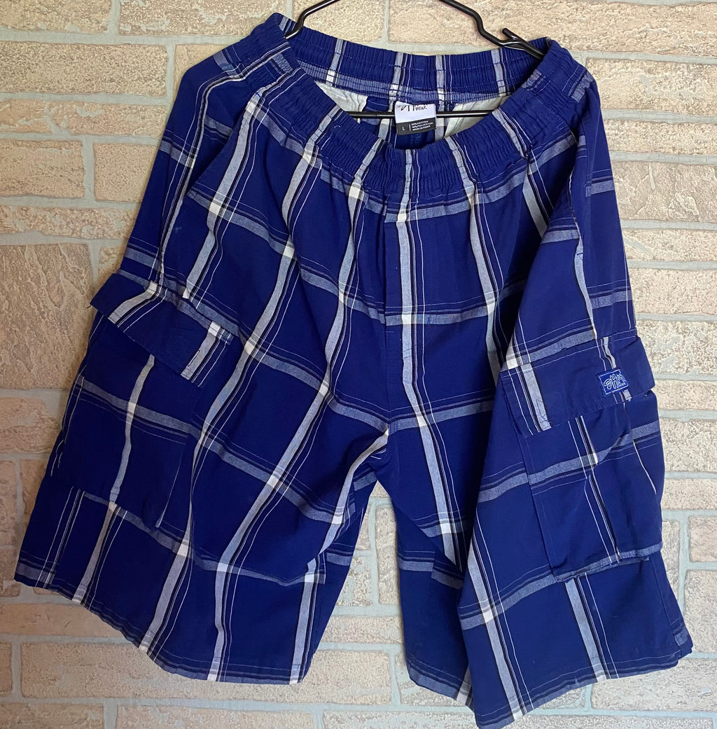 SHAKA WEAR Plaid Cargo Shorts