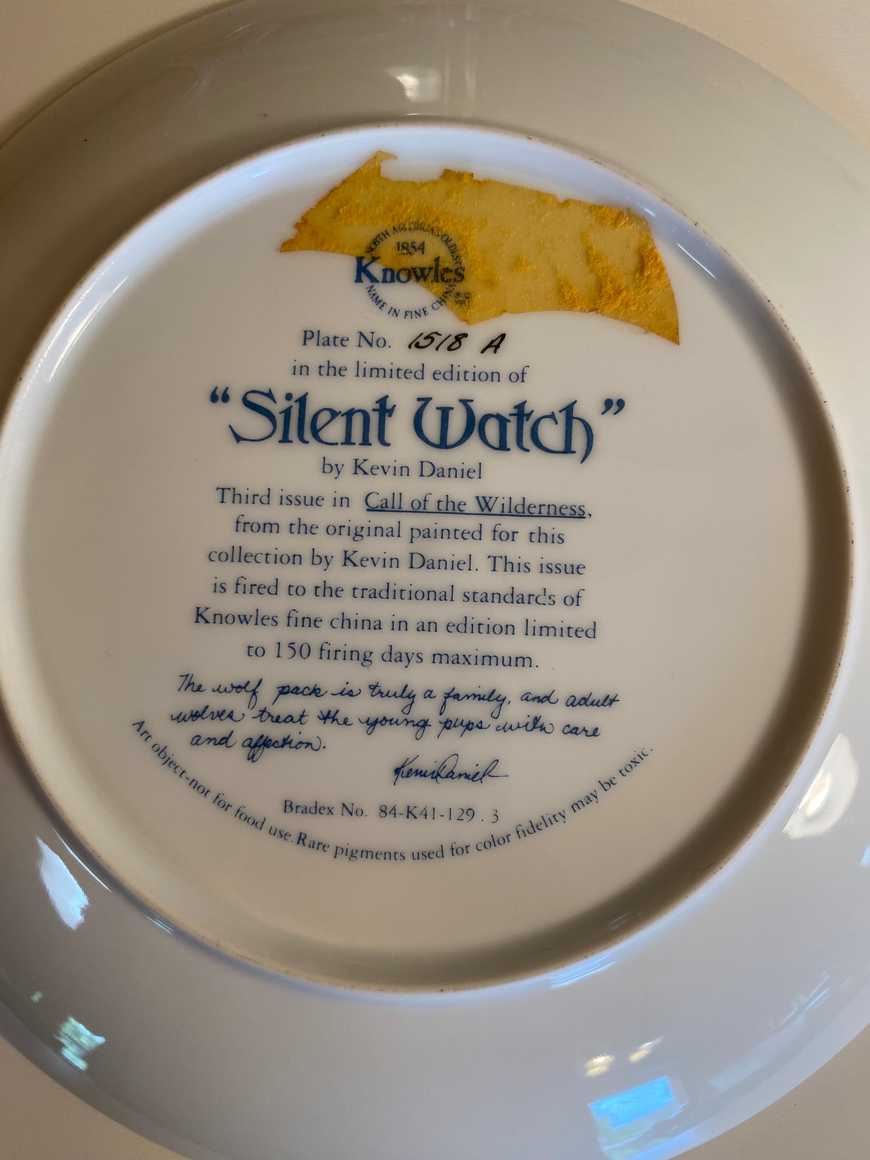 “Silent Watch” plate