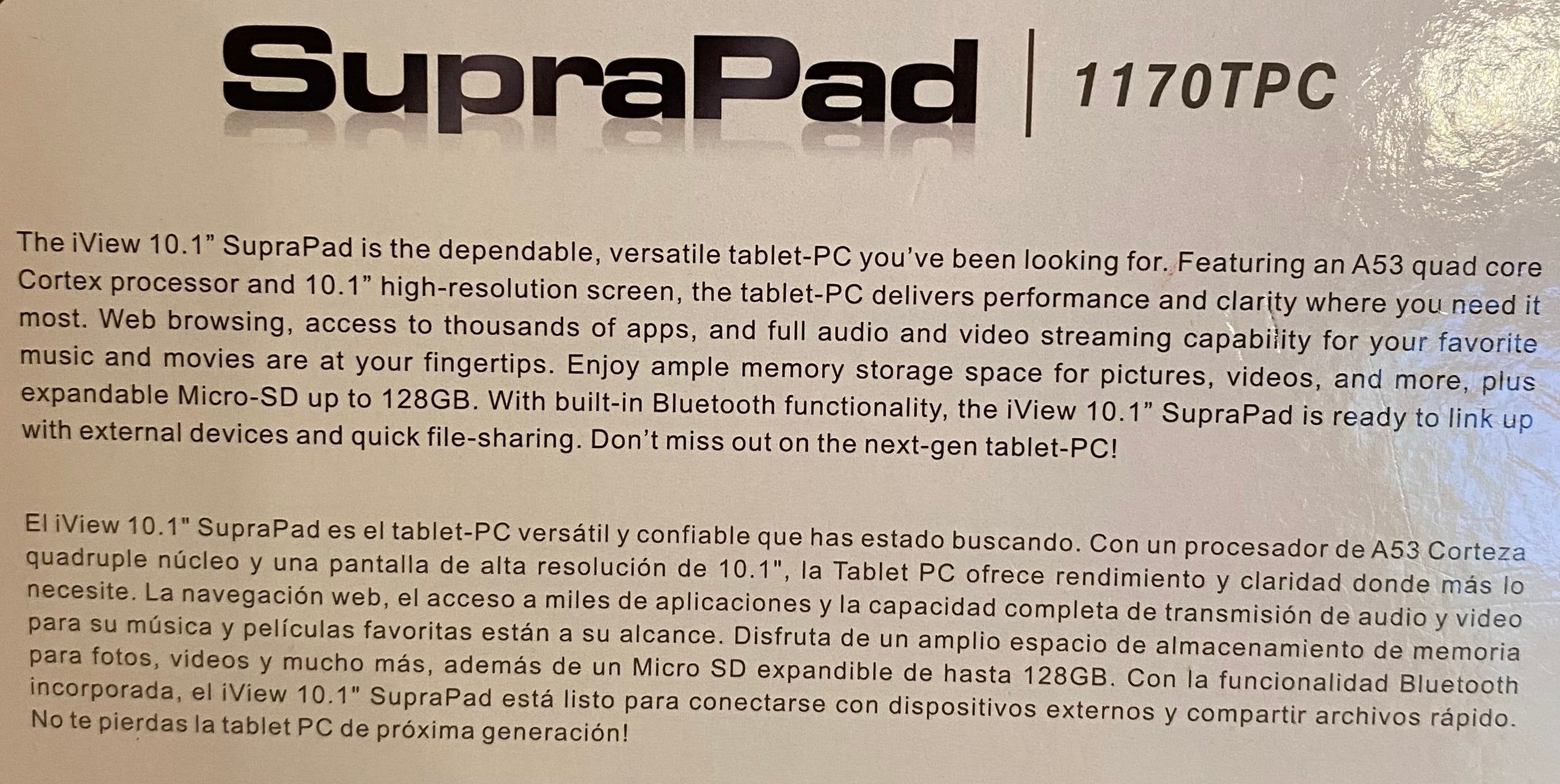 iVIEW SupraPad 10.1 inch Tablet