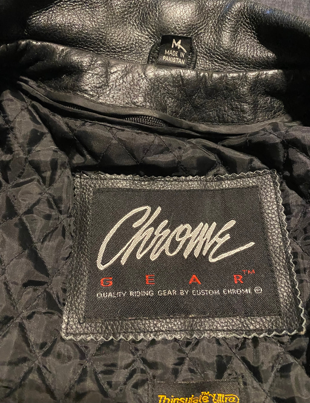 Leather jacket and chaps
