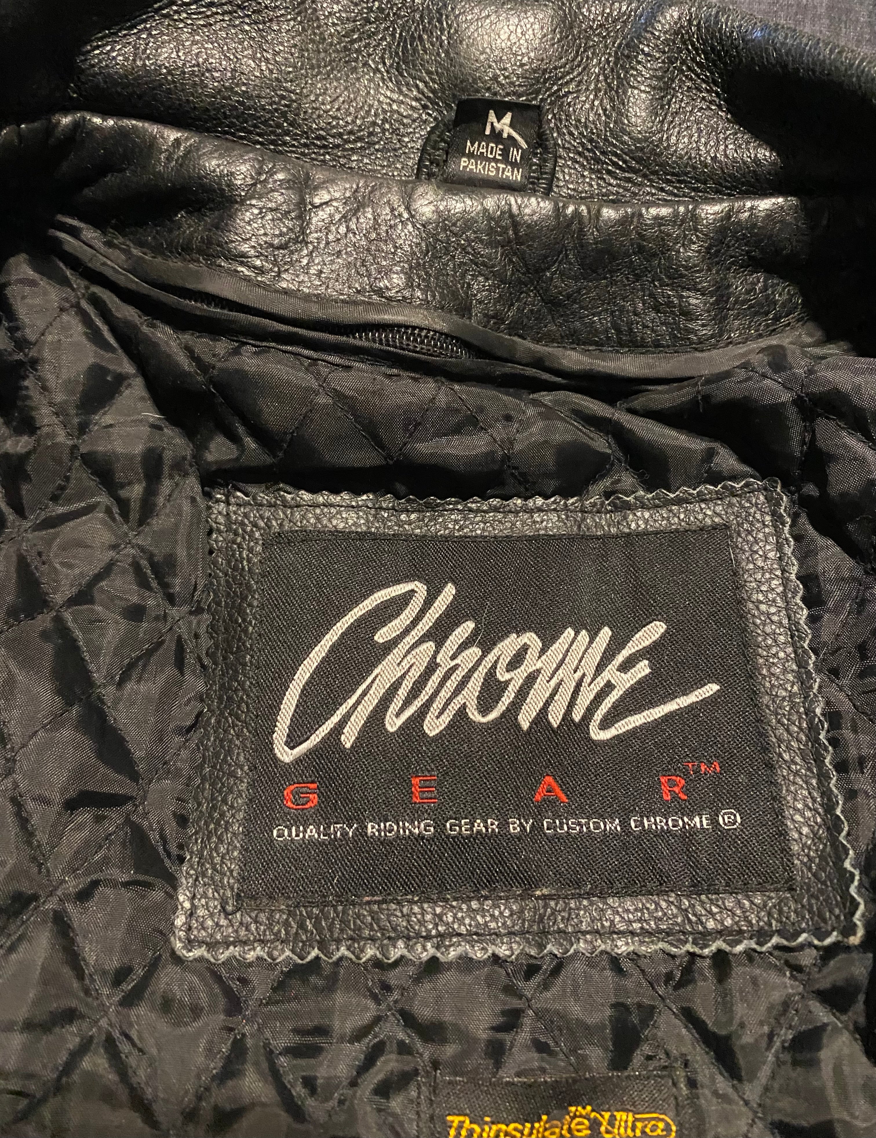 Leather jacket and chaps