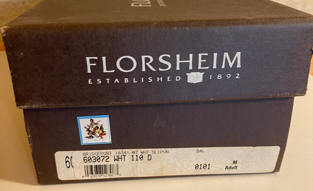 VINTAGE FLORSHEIM WHITE WOVEN LEATHER