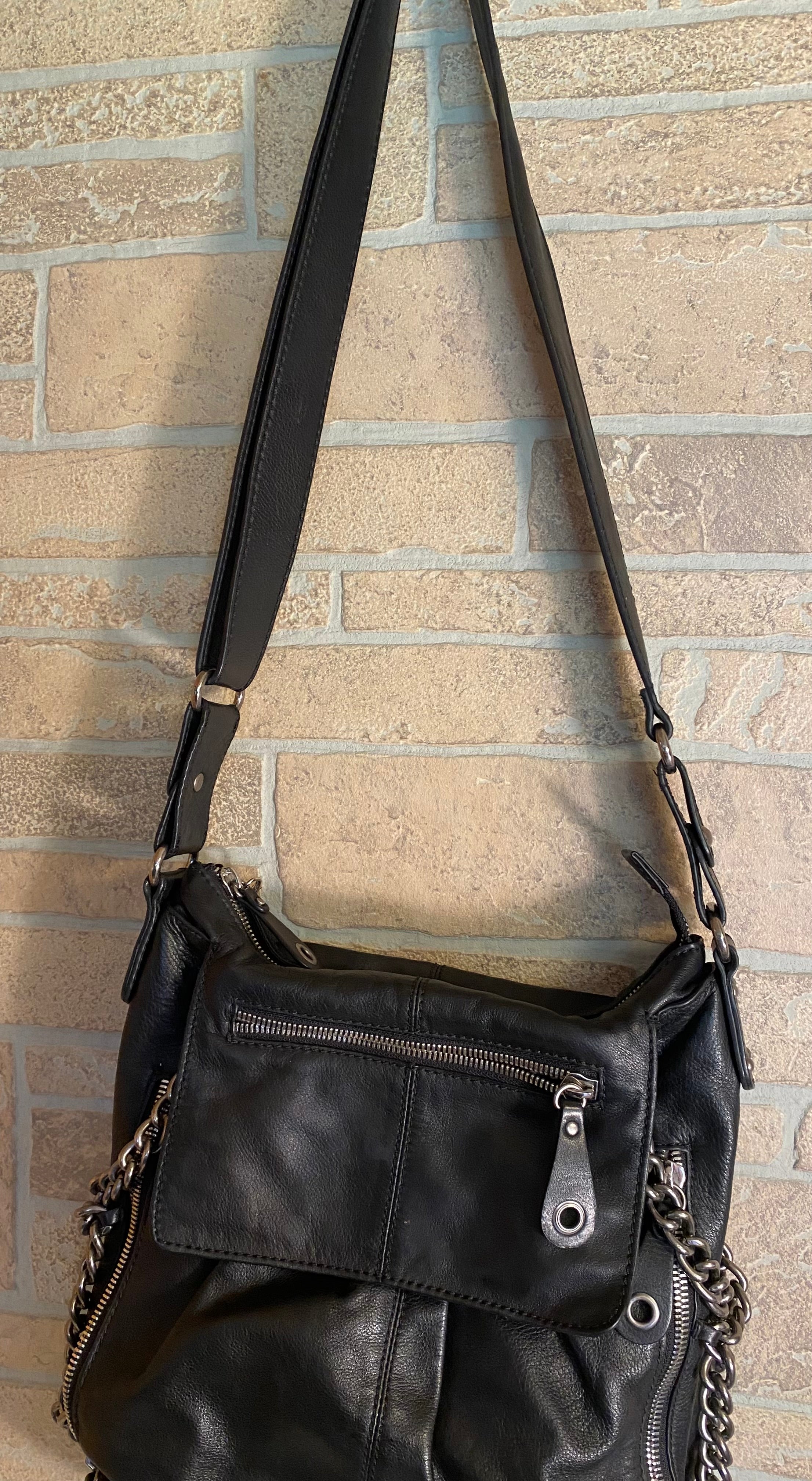 LOCKHEART Leather Crossbody Bag
