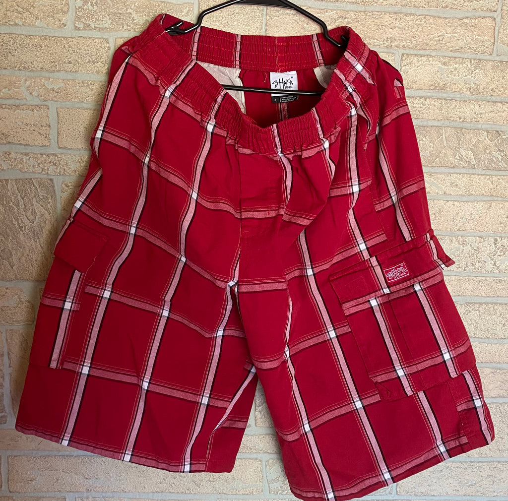 SHAKA WEAR Plaid Cargo Shorts