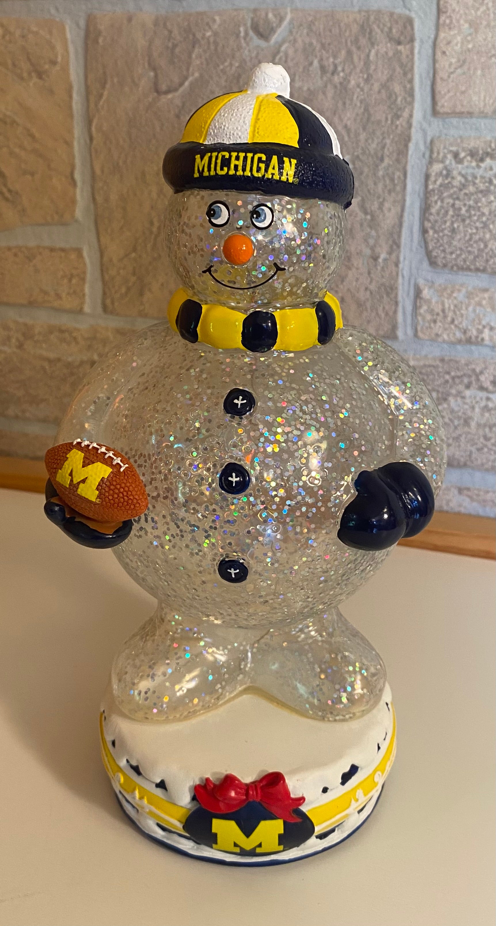 Michigan Wolverines Lighted Snowman