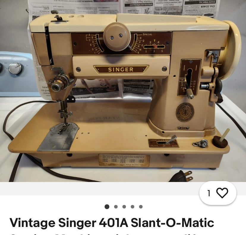 Vintage Singer 401a Slant-O-Matic (1950’s)