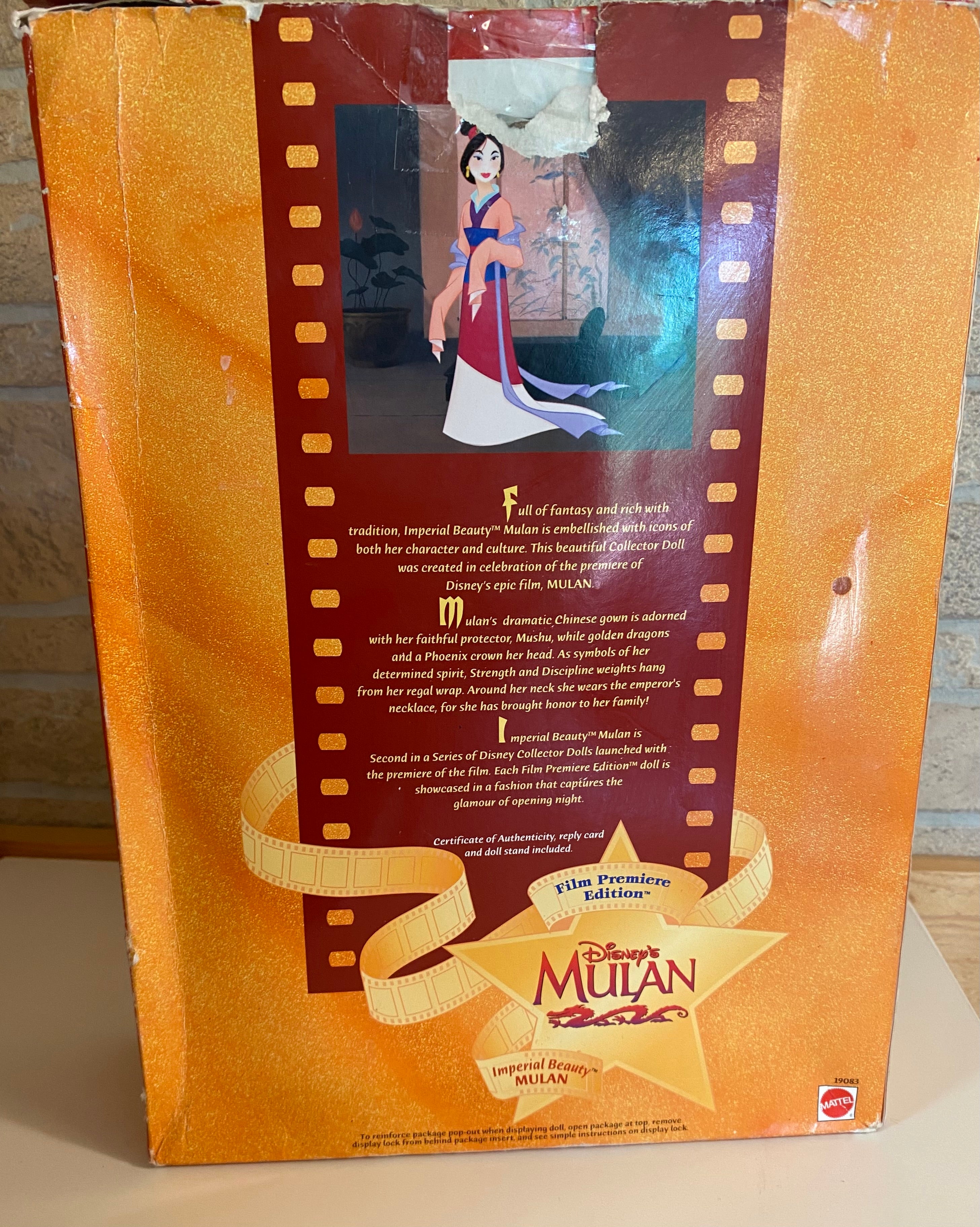 1998 Disney Collector Doll MULAN “Imperial Beauty”