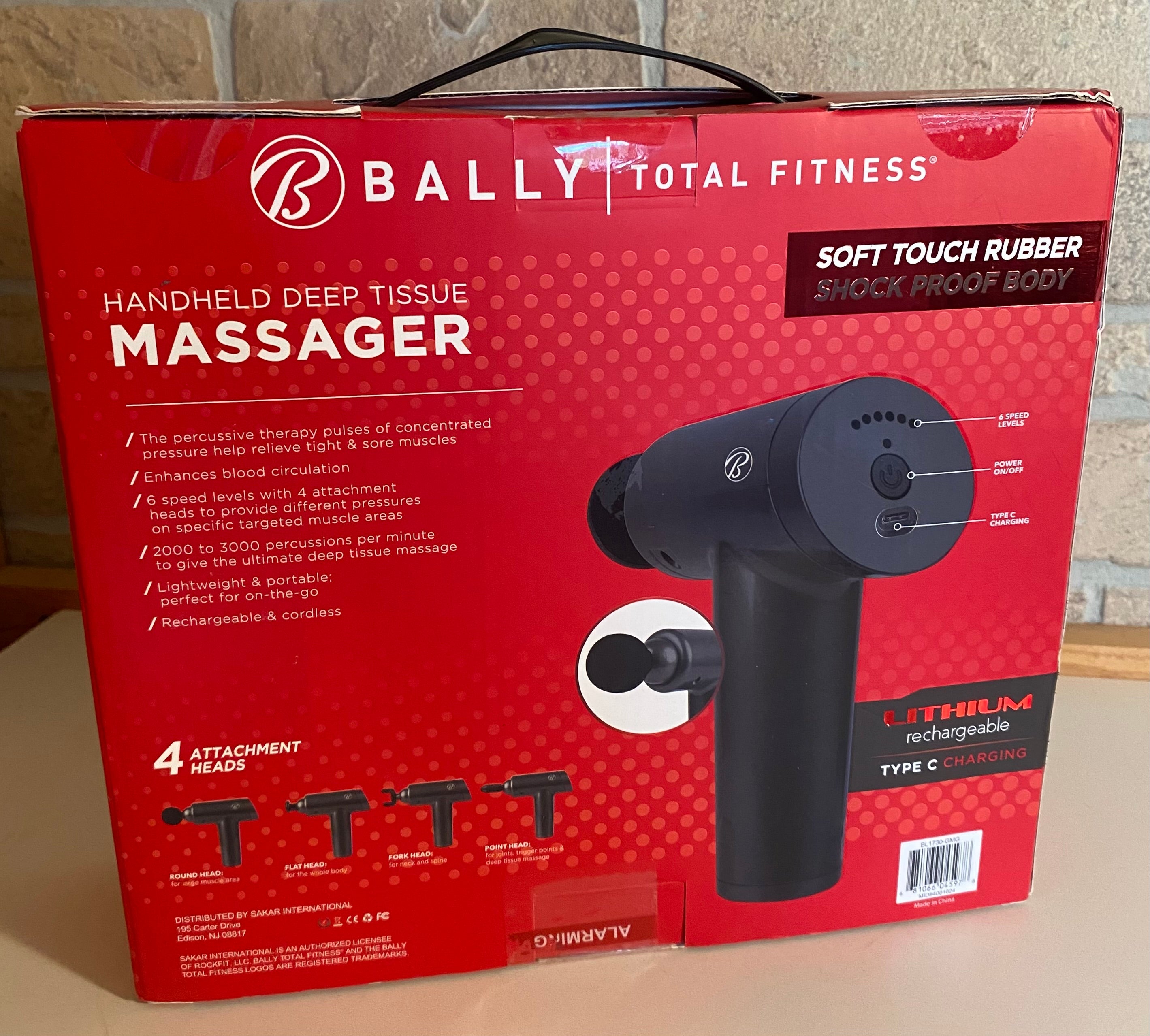 BALLY Total Fitness Handheld Deep Tissue Massager